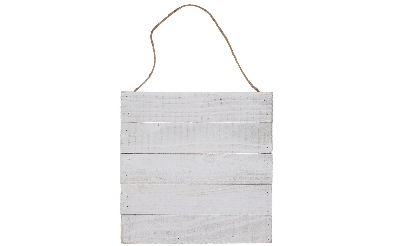 Hampton Art Plank 3D 10" x 10" White, Wood Plaque, Wood Sign Blank, Wood Blanks, Wooden Plaques, Blank Wood Signs for Crafts, Wooden Sign Blank, Wood Planks for Crafts